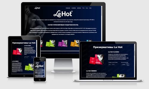 Landing Page - производитель презервативов LaHot 8 Создание Landibge Page - Презервативы La Hot в Украине